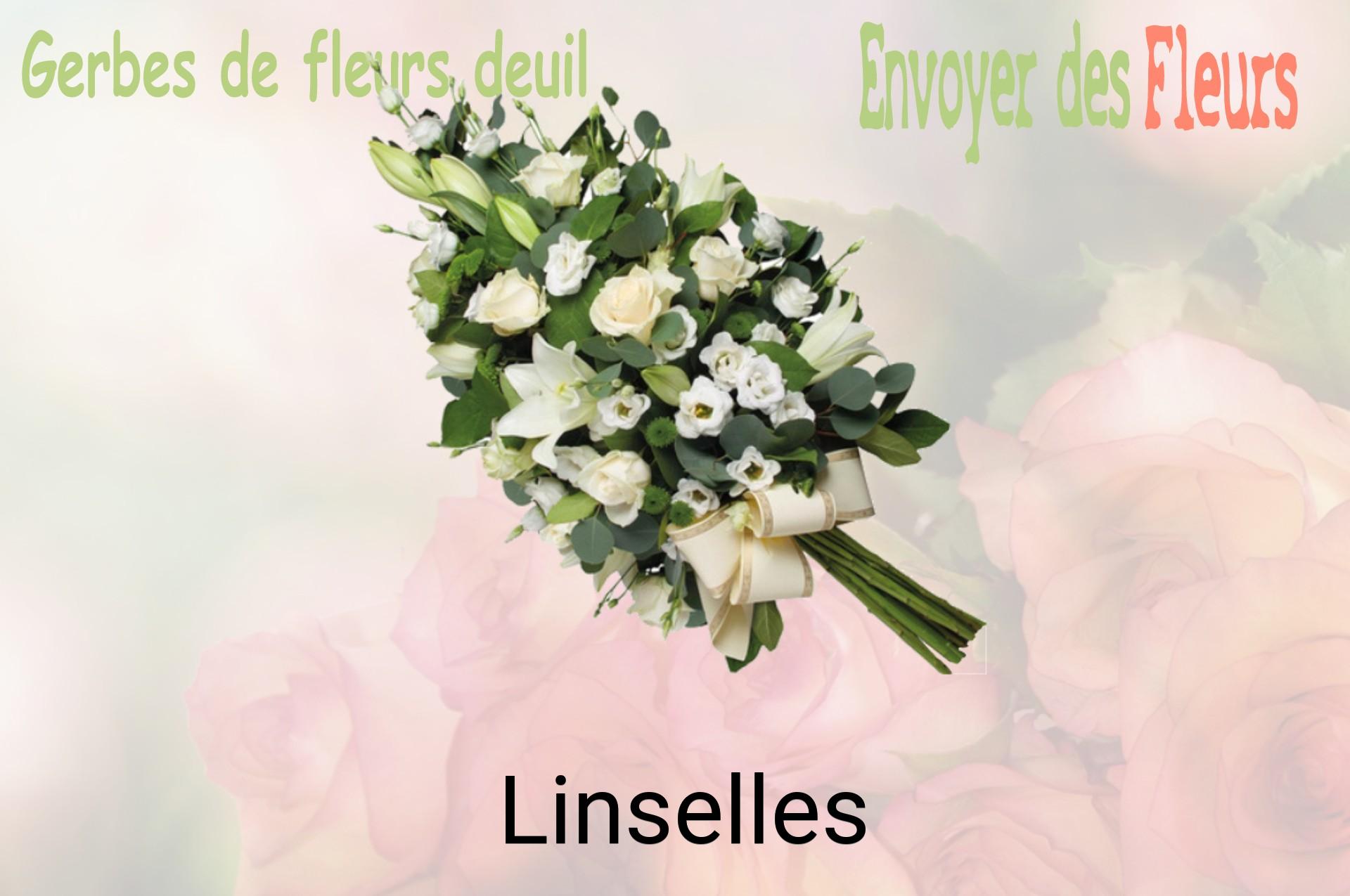 Gerbe de fleurs de deuil livrée à Linselles